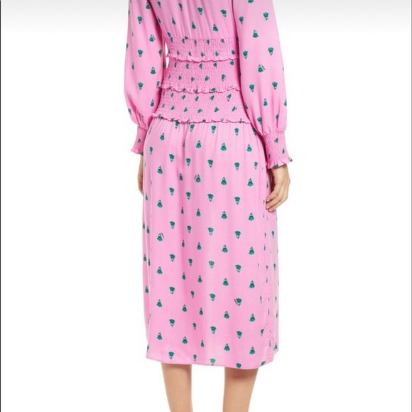 AFRM HAZEL SMOCKED MIDI DRESS in Pink, sold at Nordstrom’s - Picture 5 of 5